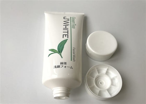 Green Tea J'WHITE Plastic Lotion Tubes 150g 3c Offset Printing Silver Plated