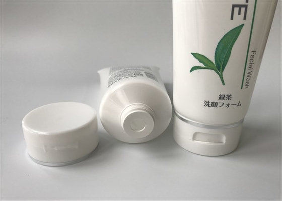 Green Tea J'WHITE Plastic Lotion Tubes 150g 3c Offset Printing Silver Plated