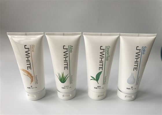 Green Tea J'WHITE Plastic Lotion Tubes 150g 3c Offset Printing Silver Plated