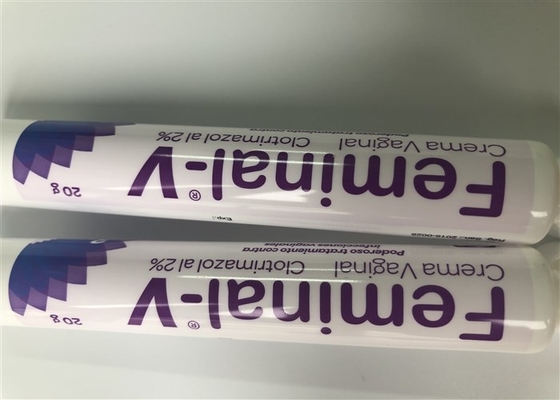 Dimater 19mm Length Plastic Cosmetic Packaging 110mm White 20g With Foil Seal