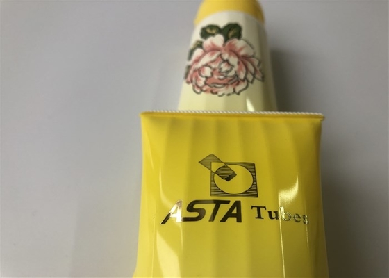Polygonal milk white tube with anti-counterfeiting ink 8 color offset printing 1 color silk screen hot stamping foil