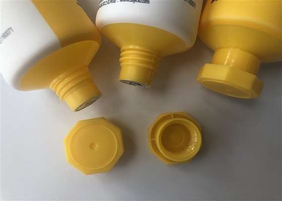 Moisturiser Hand Plastic Cream Tubes  50g Yellow Head With Octagonal Screw On Cap