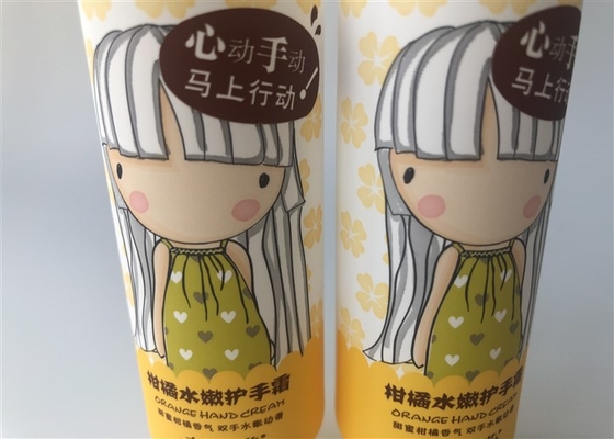 Moisturiser Hand Plastic Cream Tubes  50g Yellow Head With Octagonal Screw On Cap