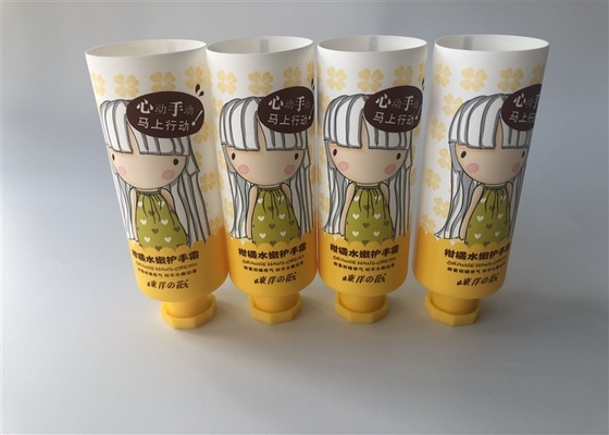 Moisturiser Hand Plastic Cream Tubes  50g Yellow Head With Octagonal Screw On Cap