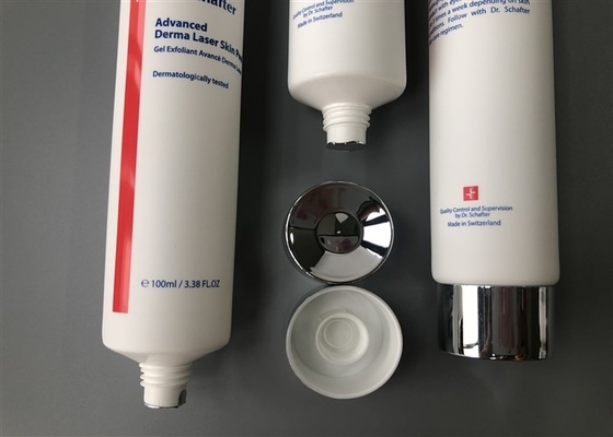 Silver Plating Empty Cosmetic Tubes With 2C Silk Printing Head Foil Sealed Screw Cap