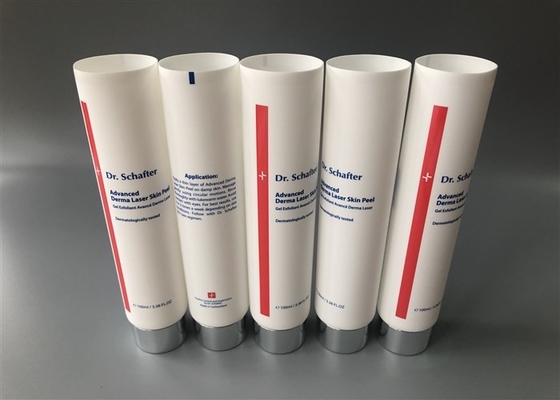Silver Plating Empty Cosmetic Tubes With 2C Silk Printing Head Foil Sealed Screw Cap