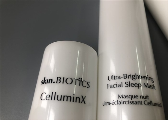 Milk White Celluminx Plastic Lotion Tubes With Round Flat Cap 80ml 5 Layer