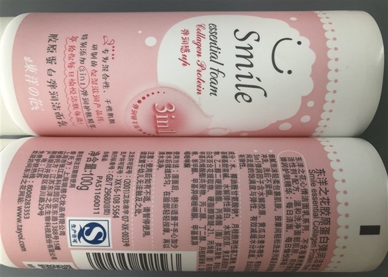 Diameter 50mm Cosmetic Tube Packaging Smile Essential Foam 100g With Frosted Cap Full Version