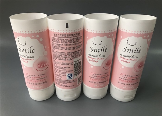 Diameter 50mm Cosmetic Tube Packaging Smile Essential Foam 100g With Frosted Cap Full Version