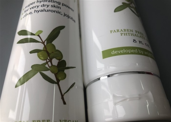 50ml Cosmetic Tube Packaging 240ml Body Cream Diameter With Silver Ring Flip Top Cap