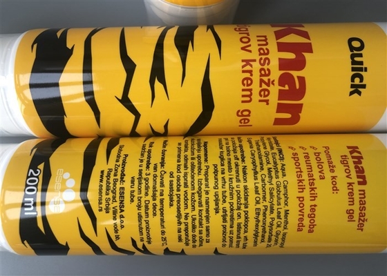5 Steel Ball Cosmetic Tube Packaging Massage Gel 200ml Co-Extruded White Full Offset Printing