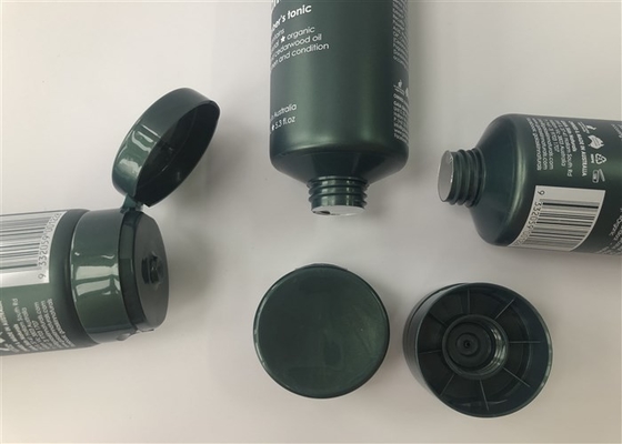 Dark Green Cosmetic Tube Packaging 1 Color Silk Screen Printing Hotstamping Silver