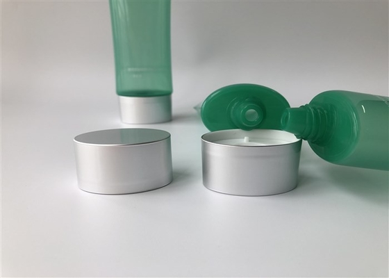 Oval Transparent Empty Cosmetic Tubes Sealed With Matt Double Cover Screw On Cap