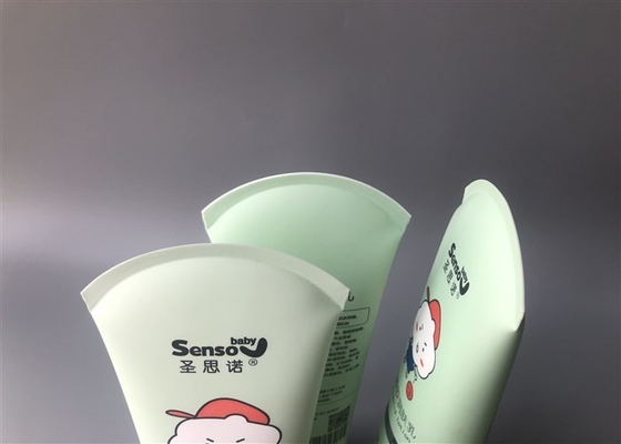 Milk White Plastic Lotion Tubes With Arc Tail Shape Senso Body Full Package Head