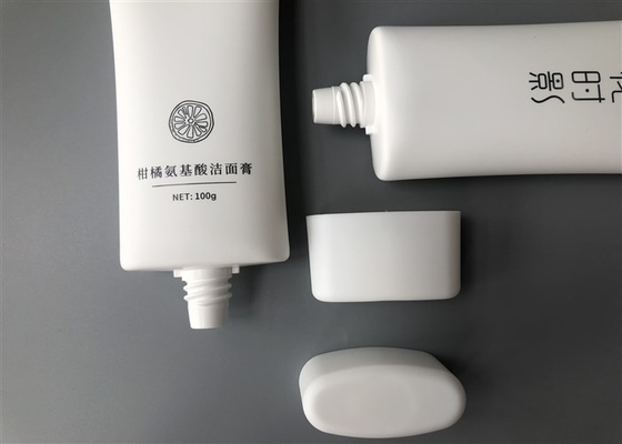 5 Layer Milk White Plastic Lotion Tubes 100g 2c Screen Printing Super Flat Cap