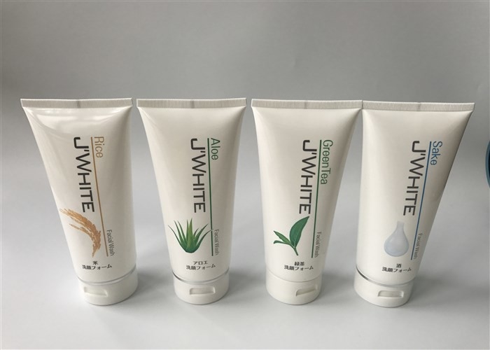 Green Tea J'WHITE Plastic Lotion Tubes 150g 3c Offset Printing Silver Plated