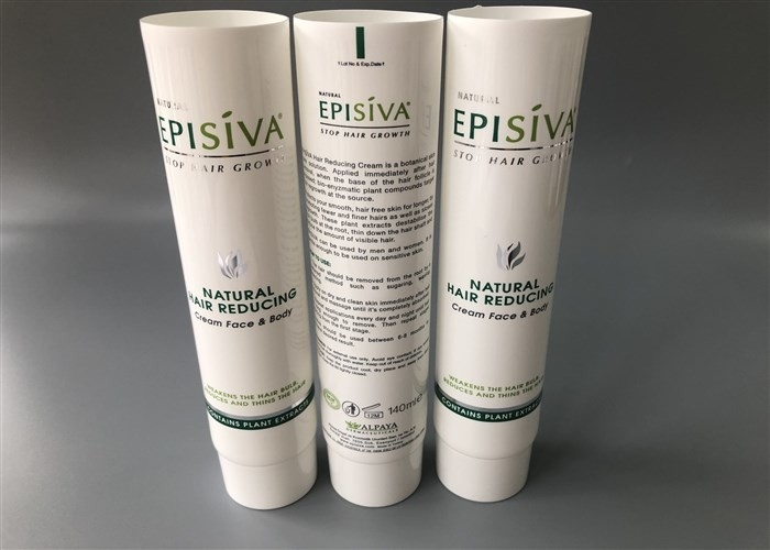 140ml Cosmetic Tube Packaging Natural Hair Reducing Milk With Straight Flat Cap
