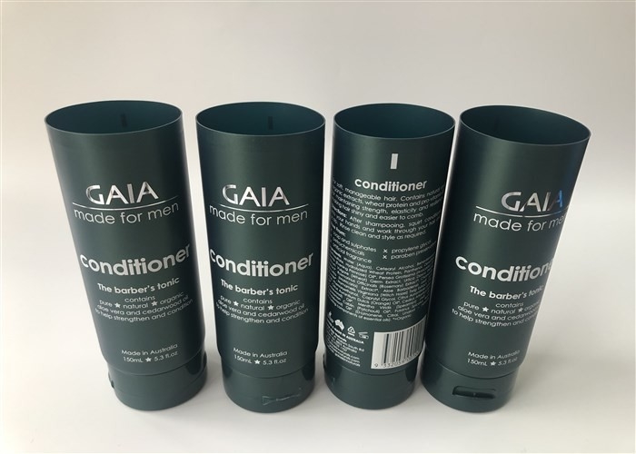 Dark Green Cosmetic Tube Packaging 1 Color Silk Screen Printing Hotstamping Silver